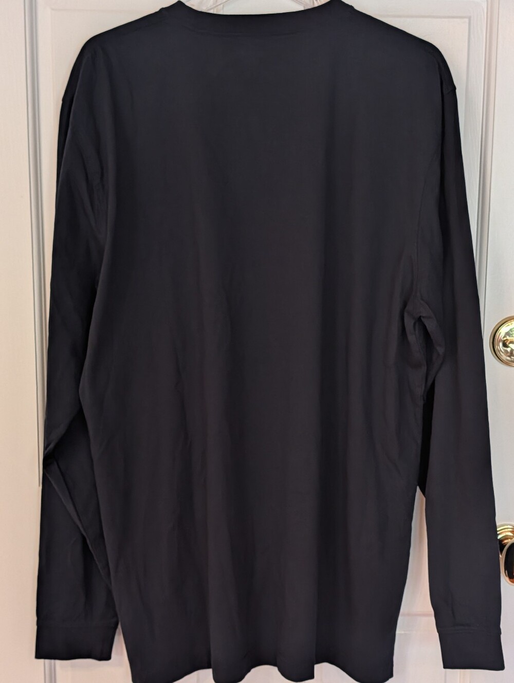 NWT L.L. Bean Men's L Tall Navy Long Sleeve Traditional Fit Cotton Crew Neck Tee - Picture 7 of 10
